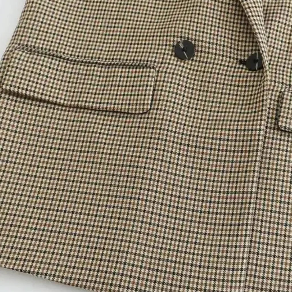 Blazer Feminino Xadrez Modelo Flint