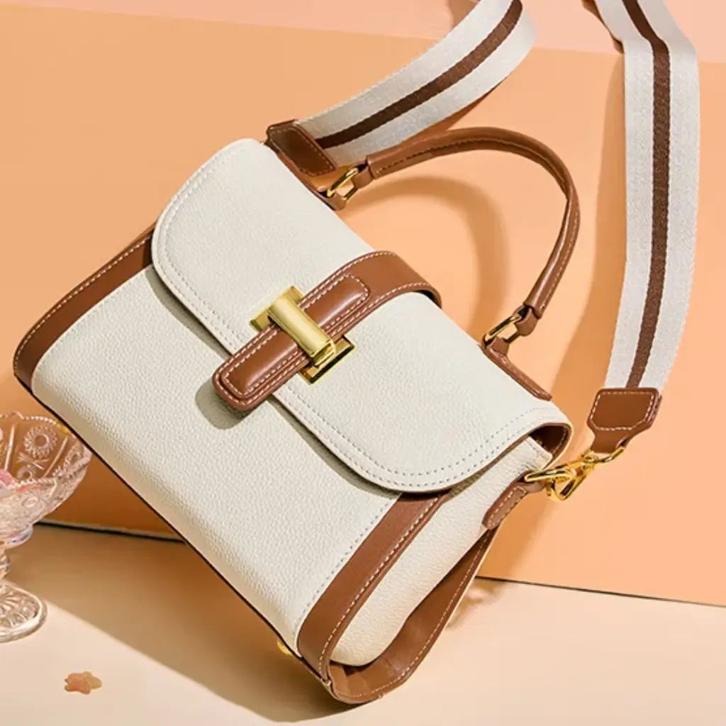 Bolsa Feminina de Couro Off-White