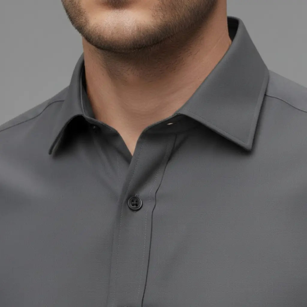 Camisa social masculina detalhes com acabamento premium