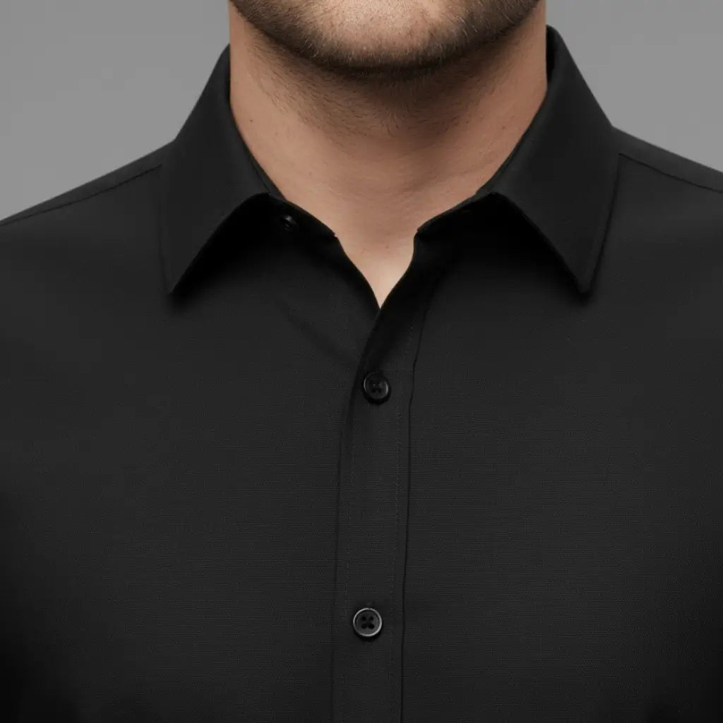 Camisa social masculina detalhes botão, camisa slim.