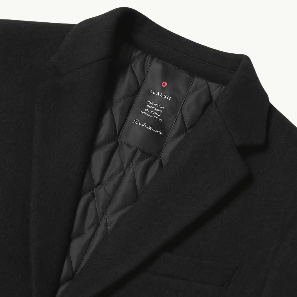 Sobretudo Masculino Preto Slim
