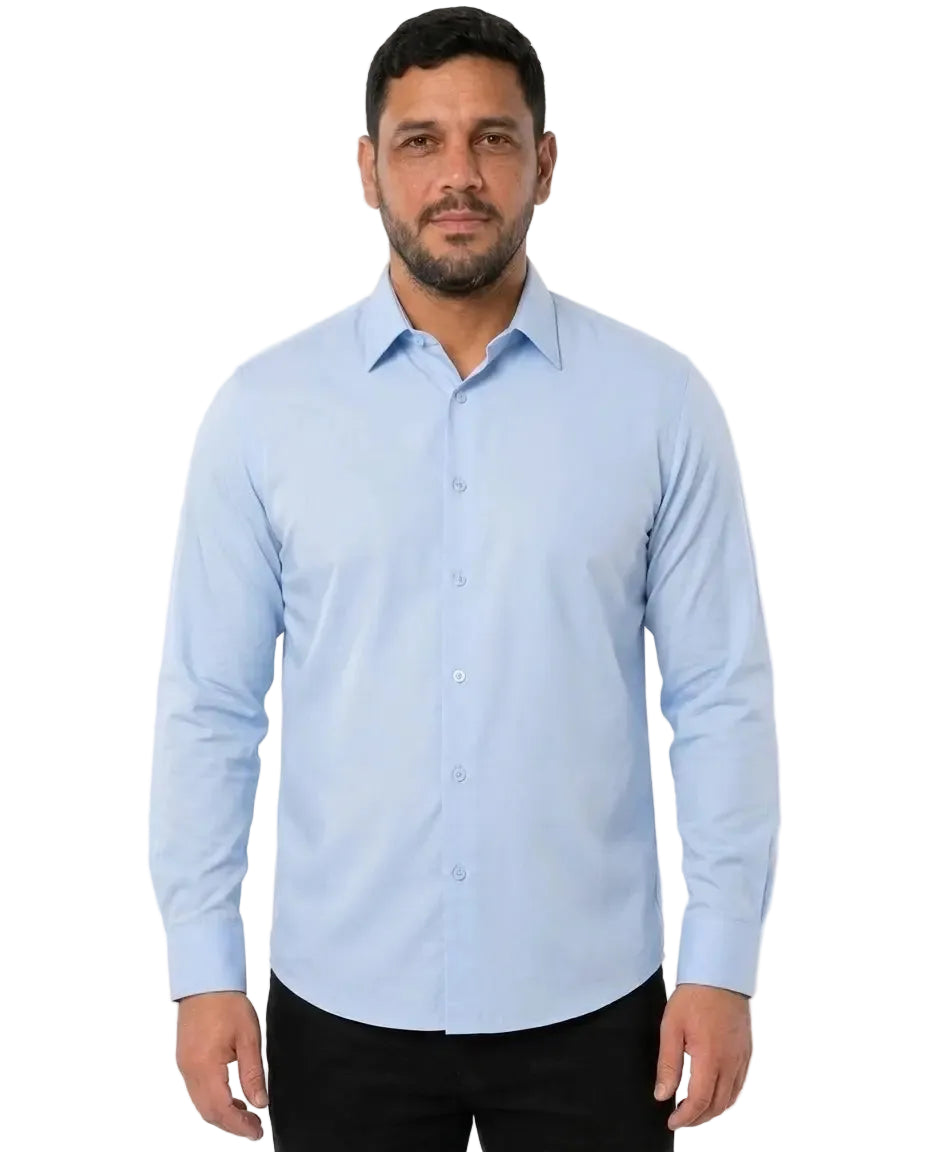 Camisa Social Tech Matteo Azul