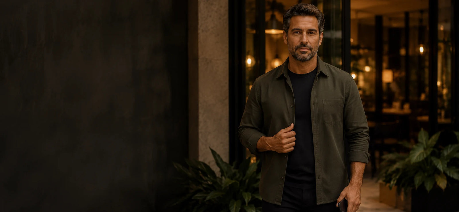 Imagem da secao Colecoes AVONNUE para o fim de dia com estilo masculino versatil.