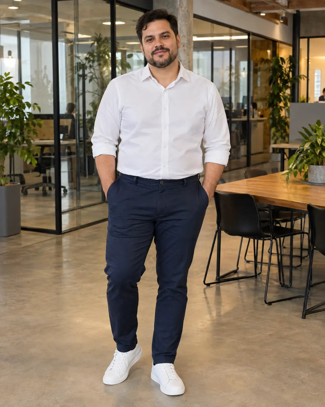 O que combina com calça azul-marinho masculina? 7 combinações fáceis