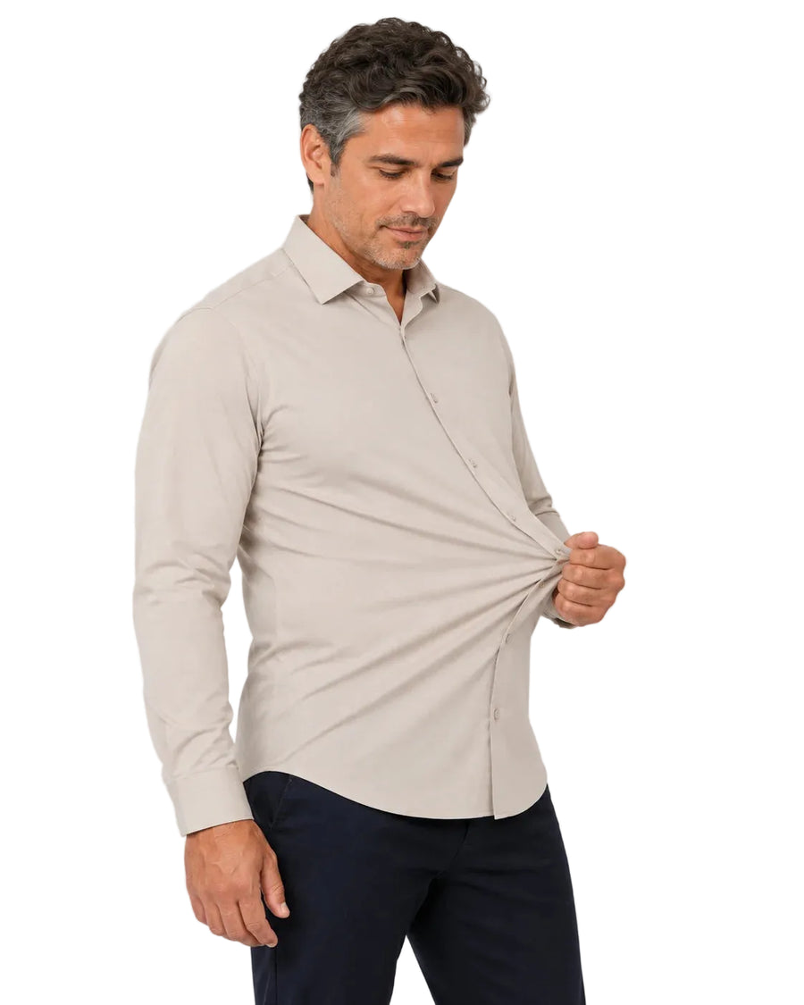 Camisa Social Tech Vitto Bege