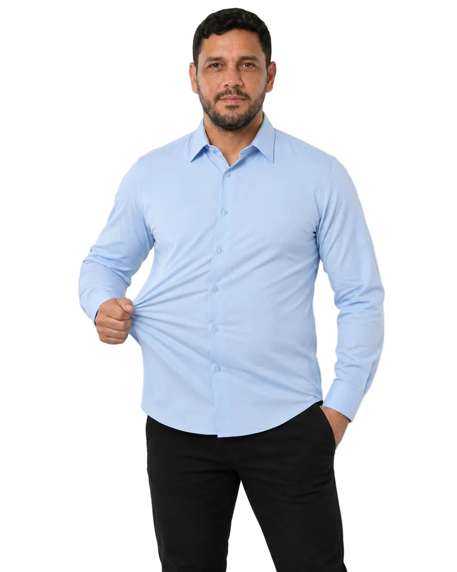 Camisa Social Tech Matteo Azul