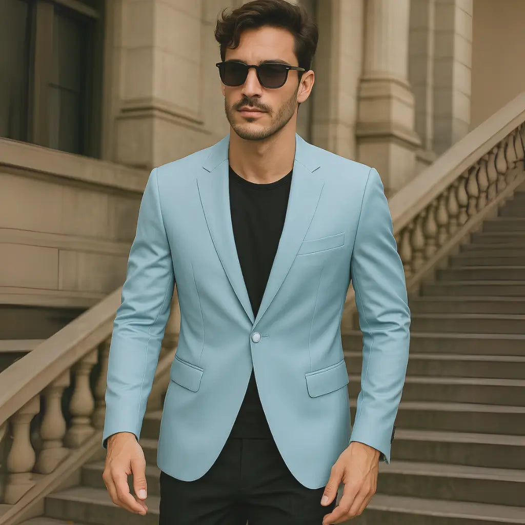 Blazer masculino com lapela tradicional