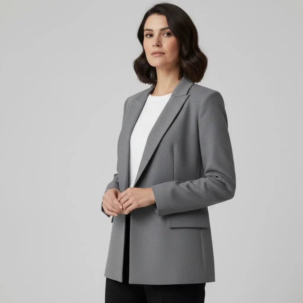 cor cinza blazer feminino 