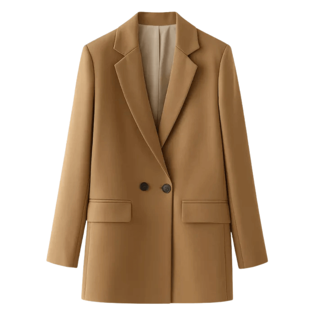 Blazer Feminino Alongado Modelo Sabbia cor bege
