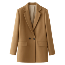 Blazer Feminino Alongado Modelo Sabbia cor bege