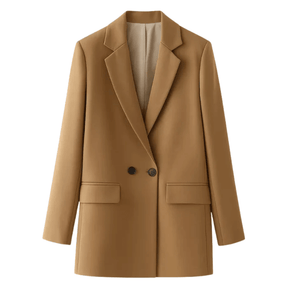Blazer Feminino Alongado Modelo Sabbia cor bege