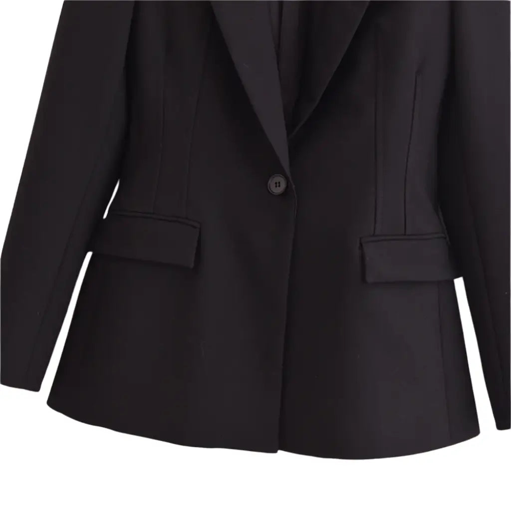 Detalhes blazer preto feminino