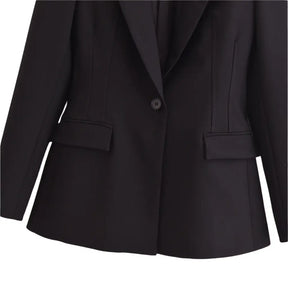 Detalhes blazer preto feminino