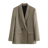 Blazer Feminino Xadrez Modelo Flint