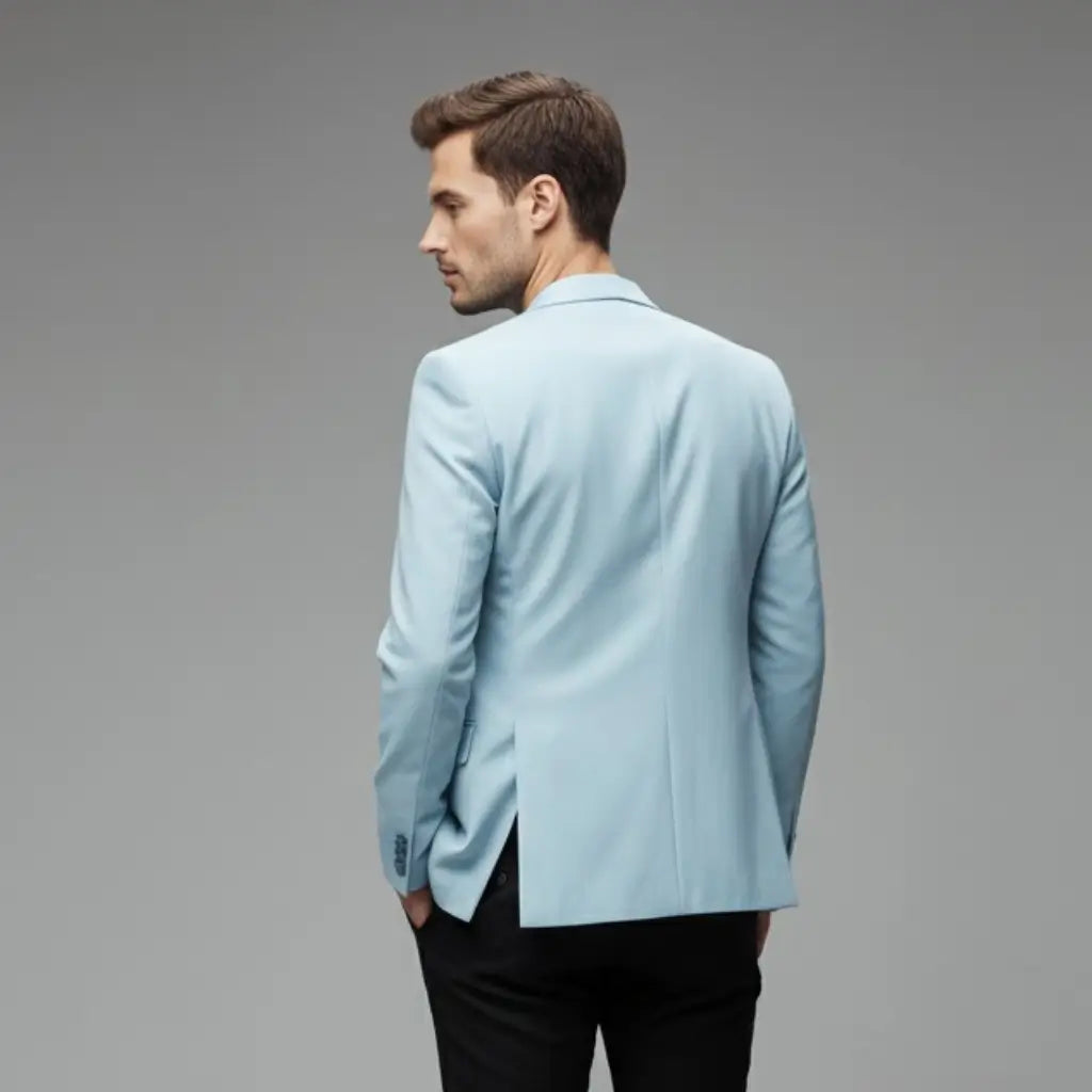 Blazer Masculino Azul Modelo Fjord detalhes costas