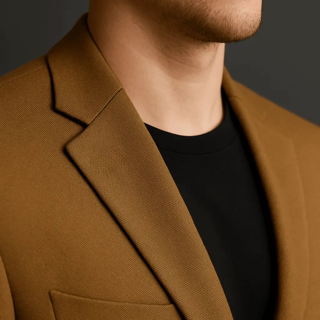Blazer masculino marrom para traje sofisticado