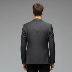 Costas do Blazer Casual Masculino na cor cinza 