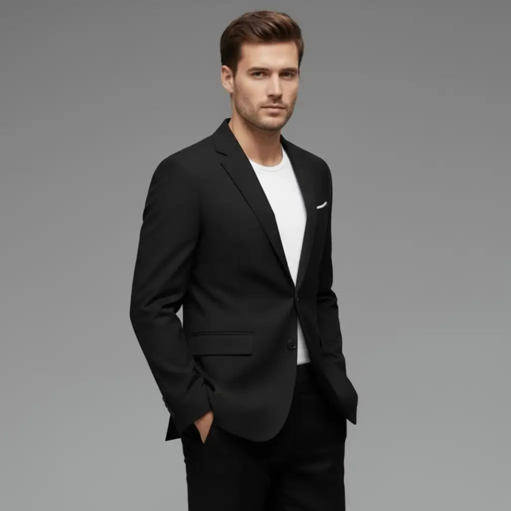 Blazer Casual Masculino Preto Modelo Raven 