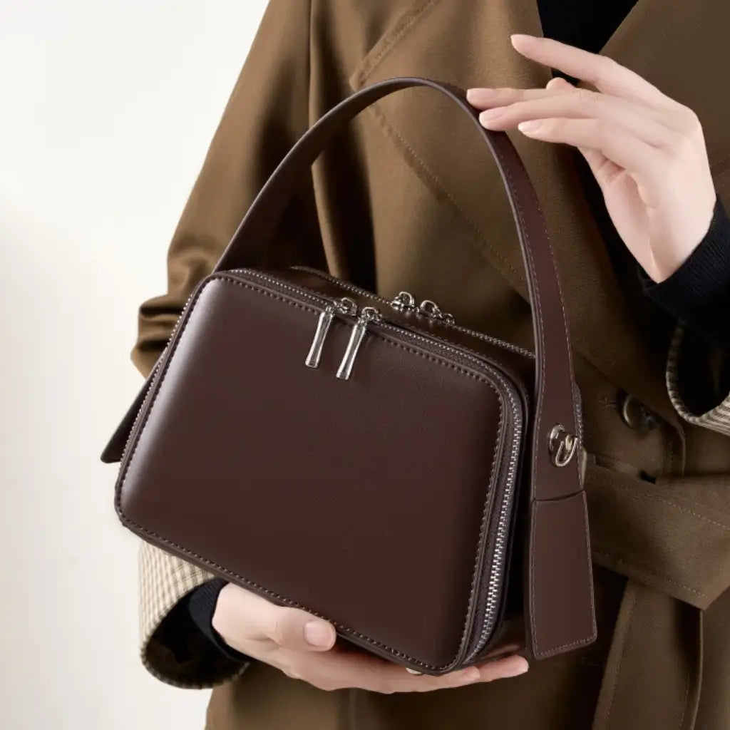 Bolsa Feminina de Couro Caramelo 