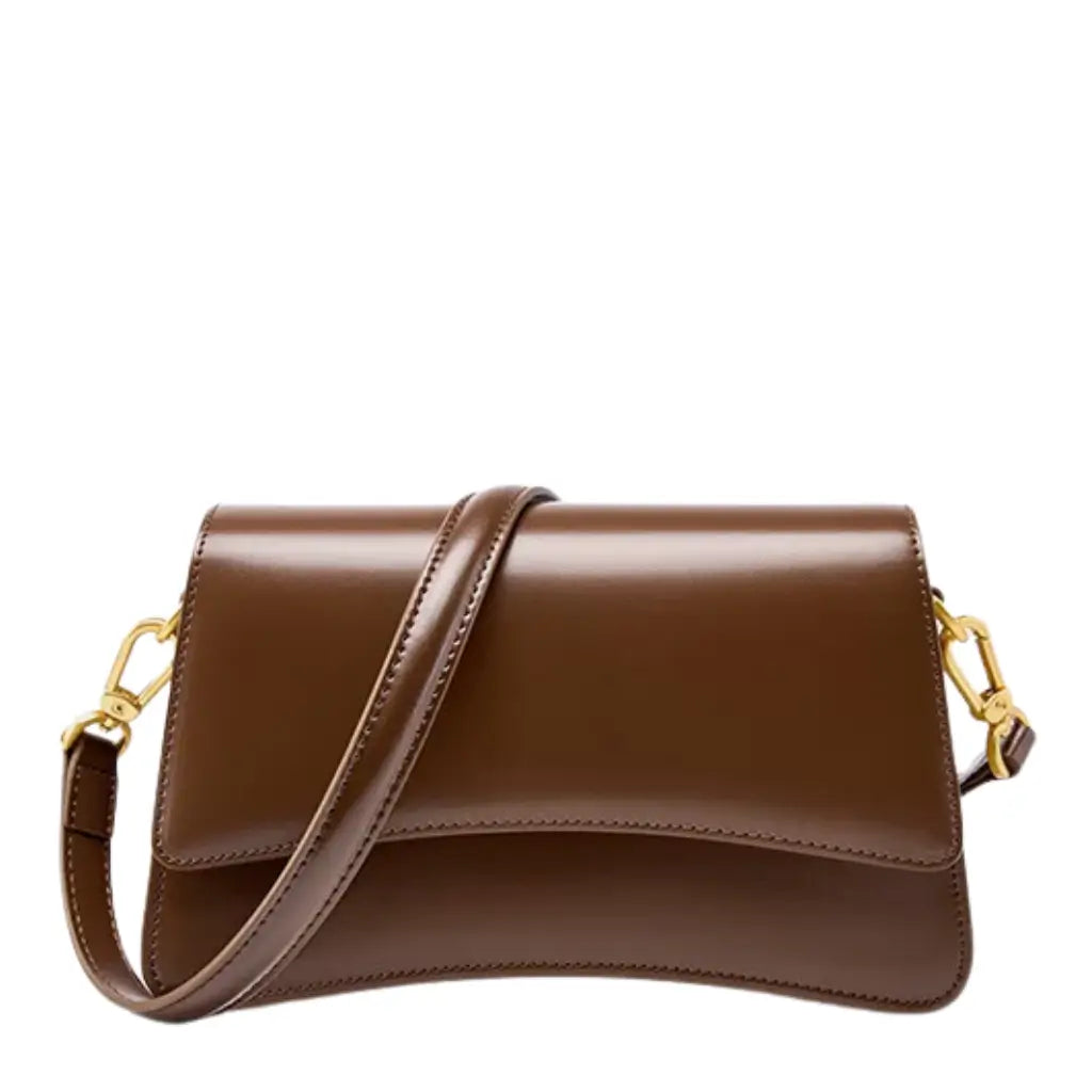Bolsa Feminina de Couro Marrom vista frontal