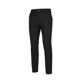 Calça social masculina preta slim fit, vista frontal em fundo branco