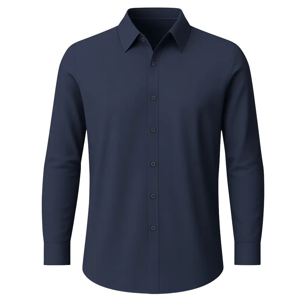 Camisa Social Masculina Azul Slim