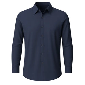 Camisa Social Masculina Azul Slim