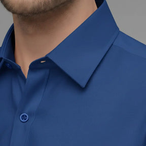 Camisa social manga longa azul royal AVONNUE masculina, estrutura sofisticada com elegância