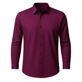 Camisa Social Masculina Bordô modelo slim
