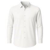 Camisa social masculina manga longa AVONNUE Branca, corte estruturado com elegância