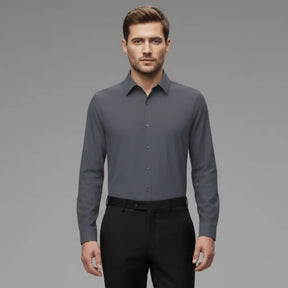 Frente da Camisa Social Masculina de manga longa modelo slim