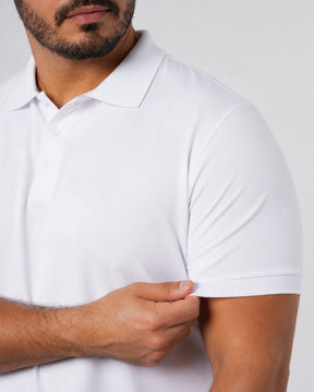 Camisa Polo Masculina PimaSenso Branca