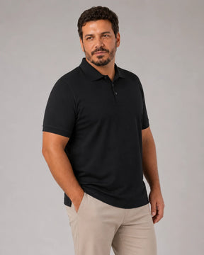 Camisa Polo Masculina PimaSenso Preta