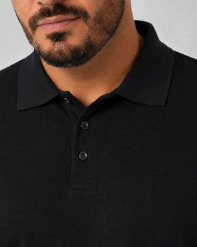 Camisa Polo Masculina PimaSenso Preta