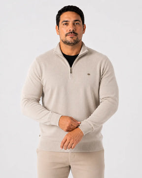 Suéter Masculino Tramato Zip Areia