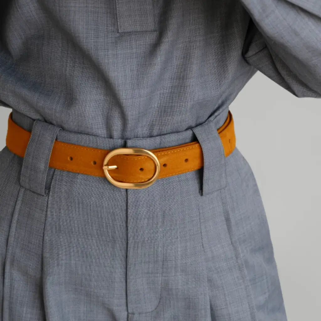 Cinto Feminino de Couro Caramelo