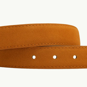 Cinto Feminino de Couro Camurça Modelo Liora Caramelo