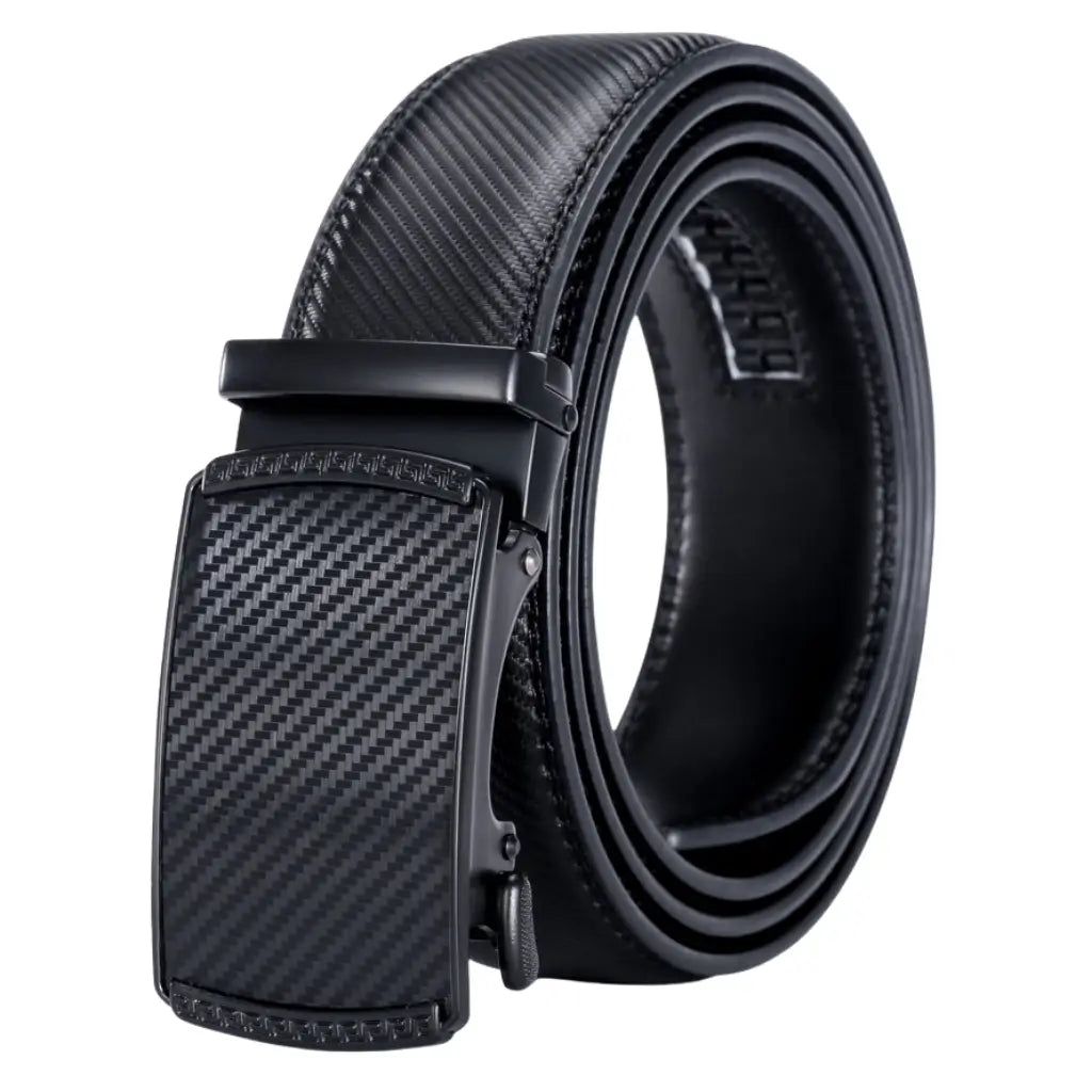 Cinto masculino de couro, na cor preto