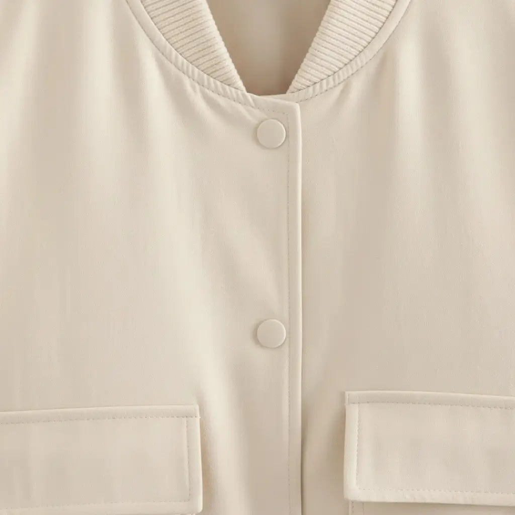 detalhes da Jaqueta Feminina Off-White Modelo Arwen