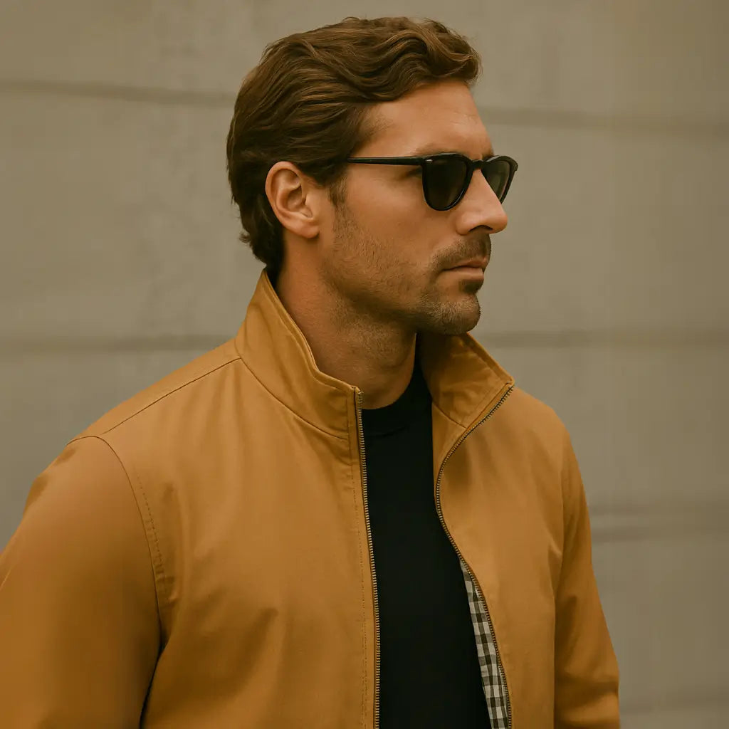 Jaqueta Masculina Forrada cor bege