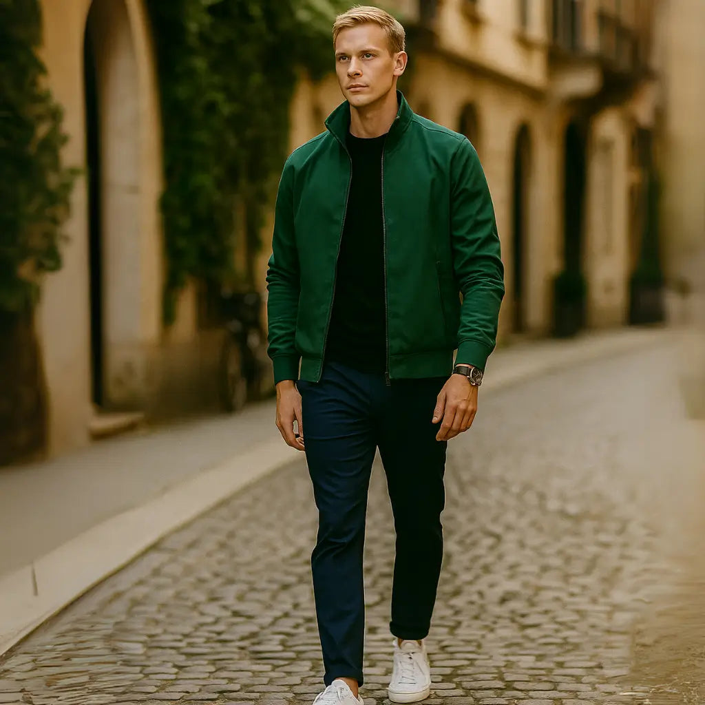 Jaqueta Masculina Forrada com ziper