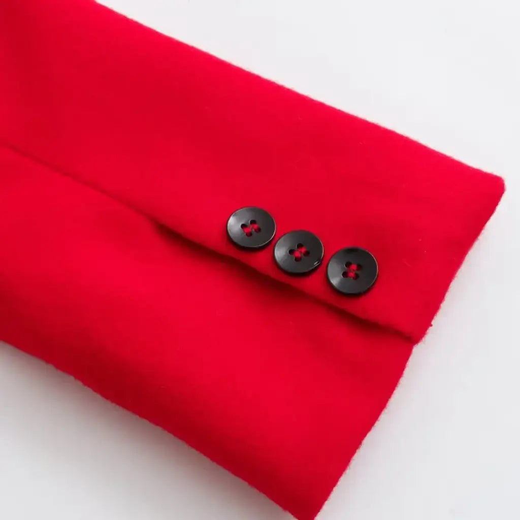 Sobretudo Feminino Longo Vermelho