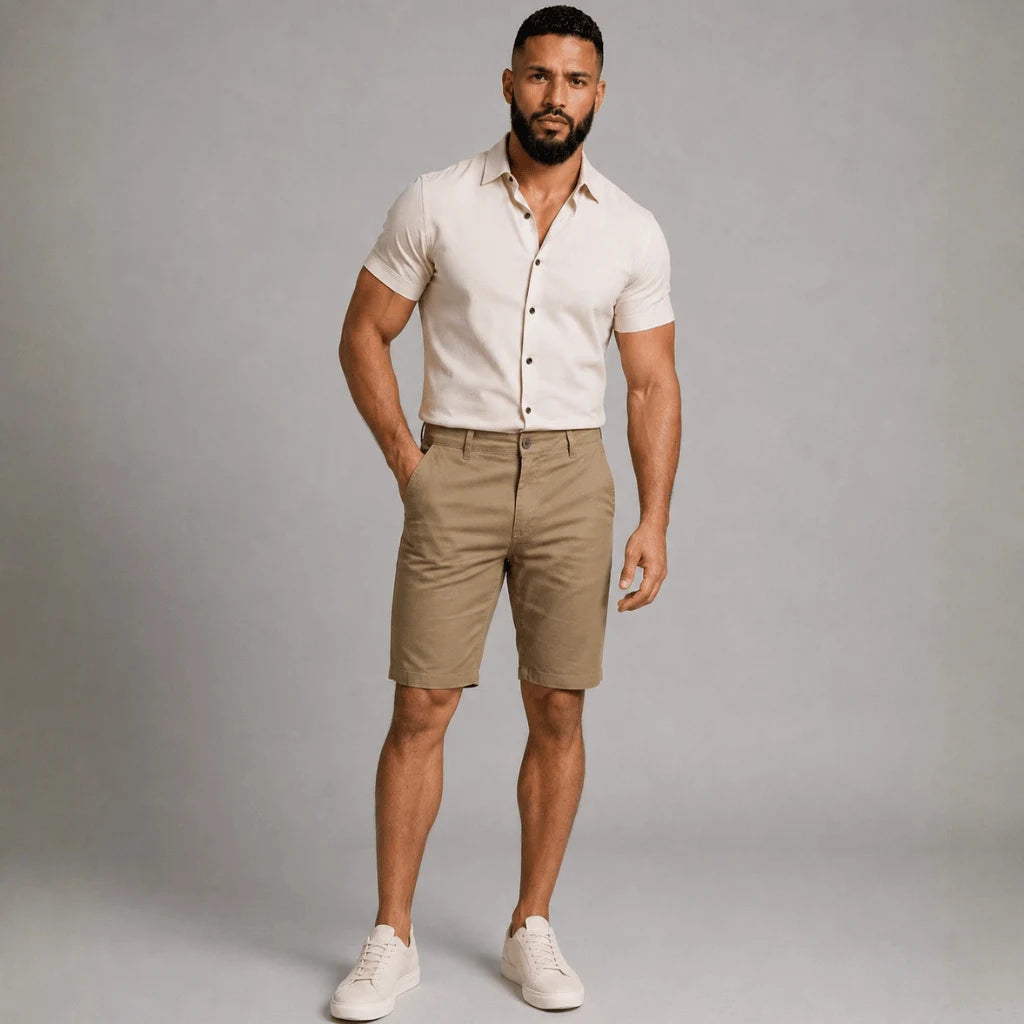 Bermuda Masculina em Sarja Caqui