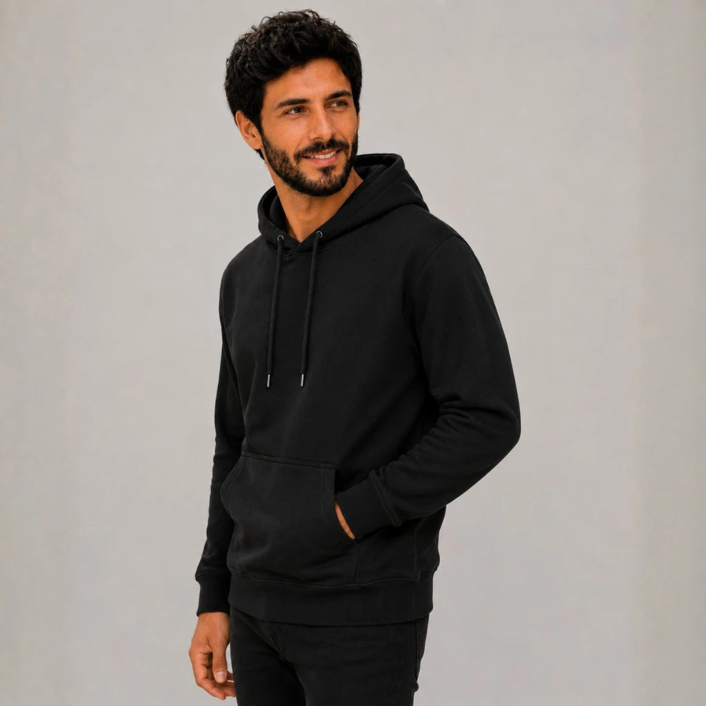 Blusa de Moletom Masculina Preta