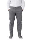 Calça Masculina em Sarja Valori Cinza, vista de frente em fundo branco.