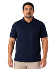 Camisa Polo Masculina PimaSenso Azul Marinho, vista de frente em fundo branco.
