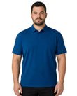 Camisa Polo Masculina TechVero Azul, vista de frente em fundo branco.