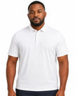 Camisa Polo Masculina TechVero Branca, vista de frente em fundo branco.