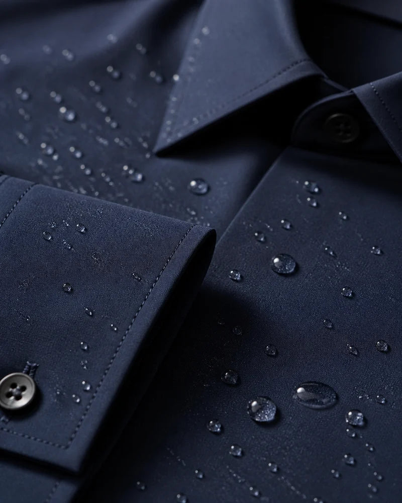 Camisa Social Tech Matteo Azul Marinho