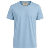 Camiseta masculina algodão egípcio azul claro frente